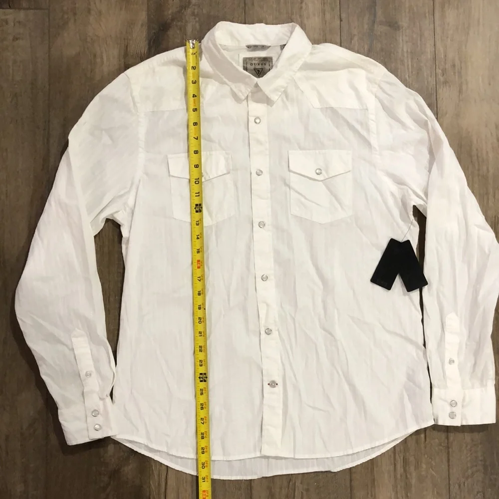 NWT! - GUESS Westside Western Slim Fit Button Down Shirt - Picture 8 of 11